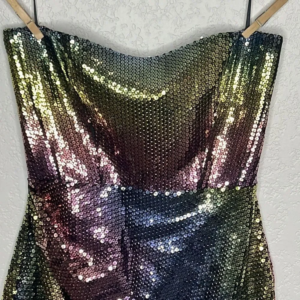 NWT The New Arrivals by ILKYAZ OZEL Isla Blue Jade Bustier Dress EU 38/Medium - Picture 4 of 16